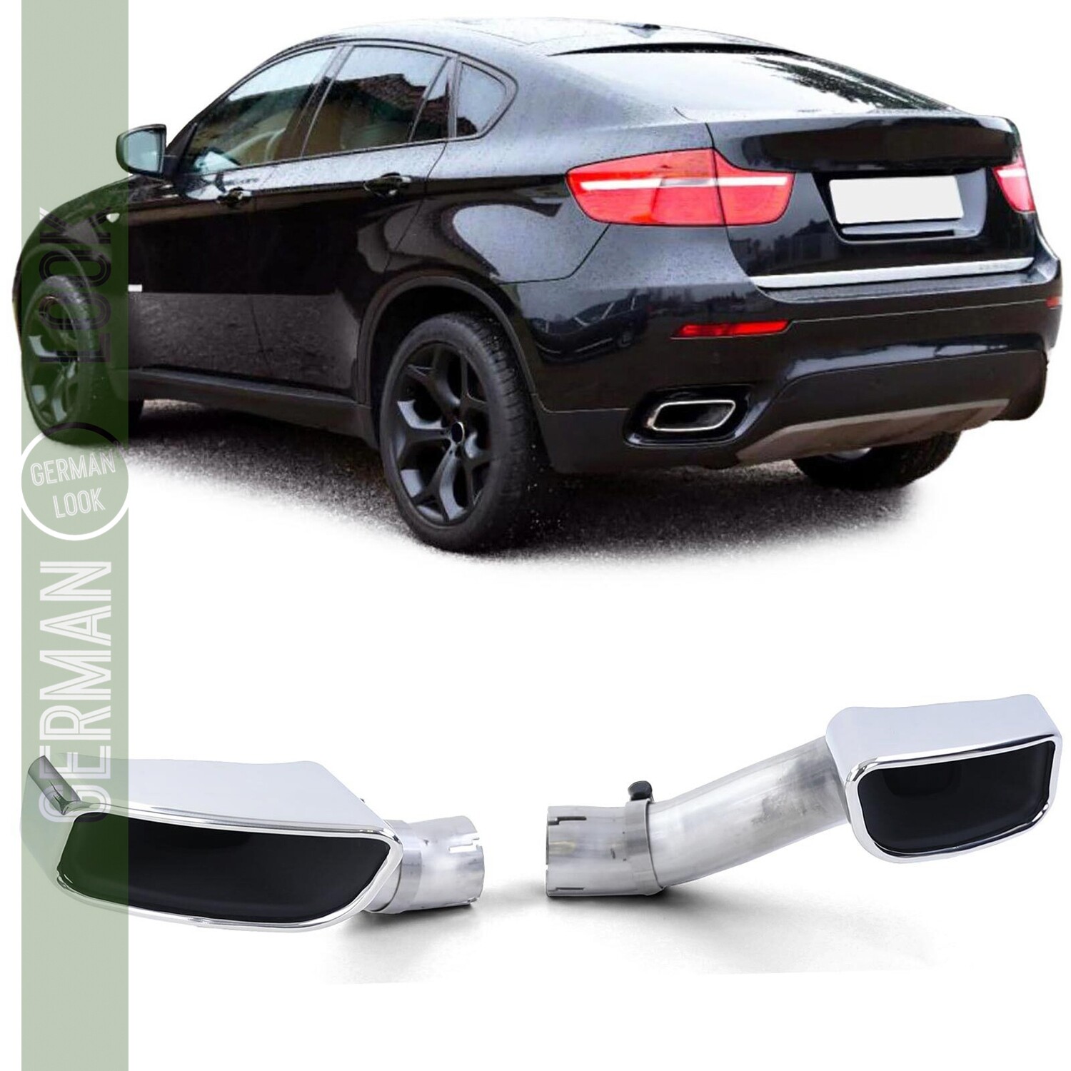 Embouts d'échappement sport inox pour BMW X6 E71