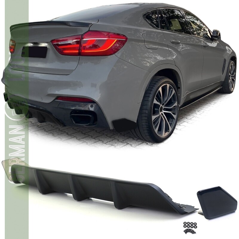 Diffuseur arrière performance noir mat pour BMW X6 F16 2014-2019