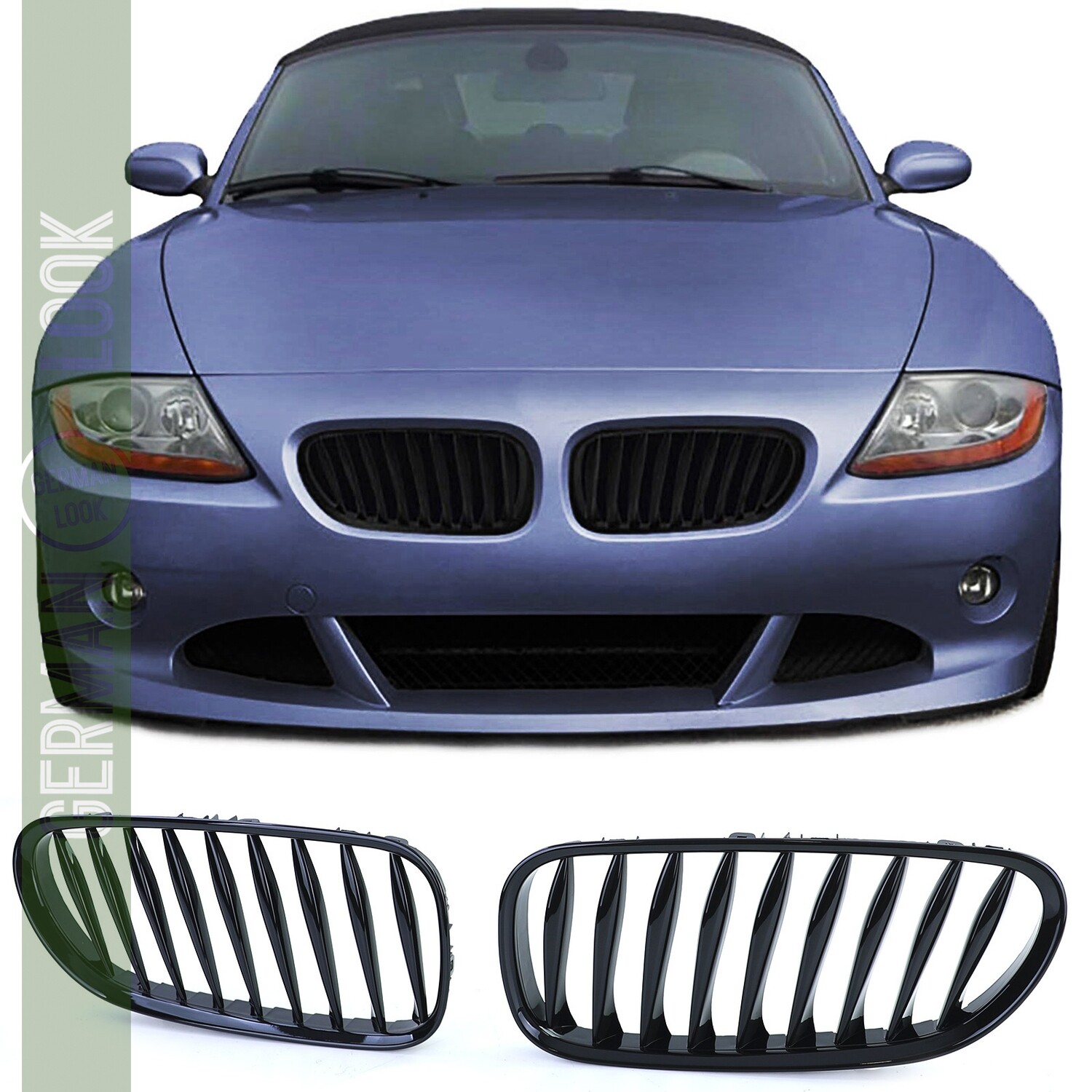 Calandre / Grille pour BMW Z4 E85 / E86 Noir Brillant Look Pack M Performance 2002 - 2008