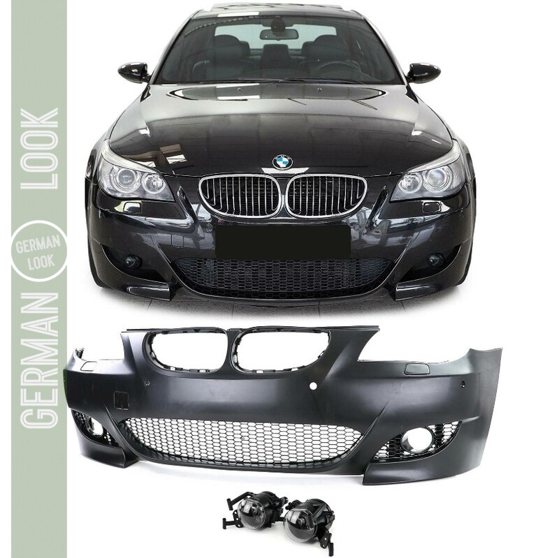 Pare-chocs avant pour BMW Série 5 E60 E61 2003-2007 Look M5 avec PDC + antibrouillards
