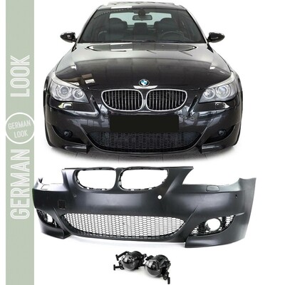 Pare-chocs avant pour BMW Série 5 E60 E61 2003-2007 Look M5 avec PDC + antibrouillards