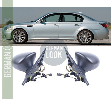 2 Rétroviseurs rabattables électriquement look M5 pour BMW Série 5 E60 E61