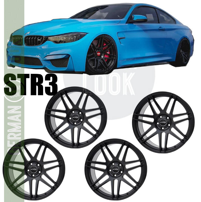 4 Jantes 19'' STROM STR3 F14 Noir - BMW E90 E92 M3 / F87 M2 / F80 M3 / F82 F83 M4