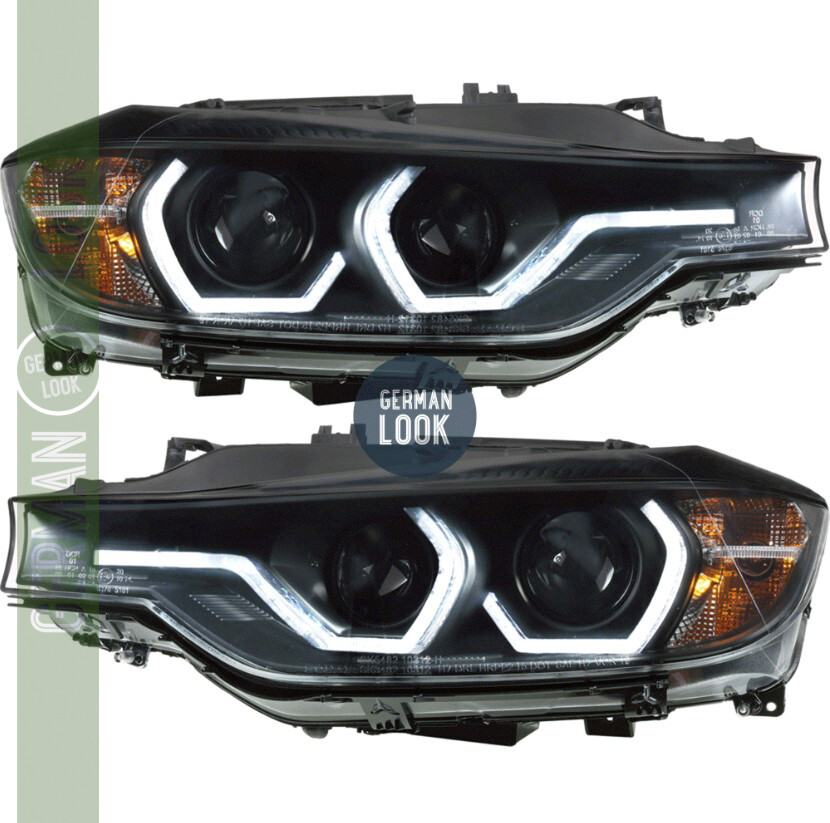 Phares avant Angel Eyes LED 3D pour BMW Série 3 F30 F31 2011 - 2015