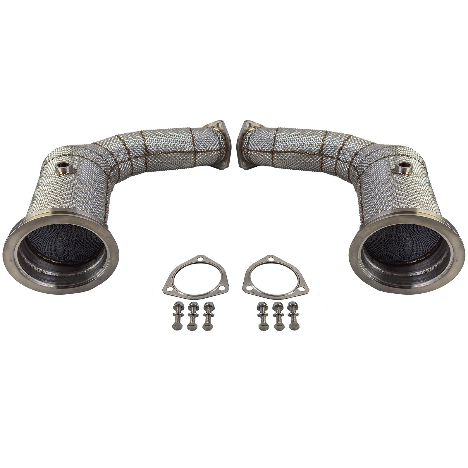 Downpipes en inox avec catalyseur sport + protection thermique pour Audi RSQ8 4.0 V8