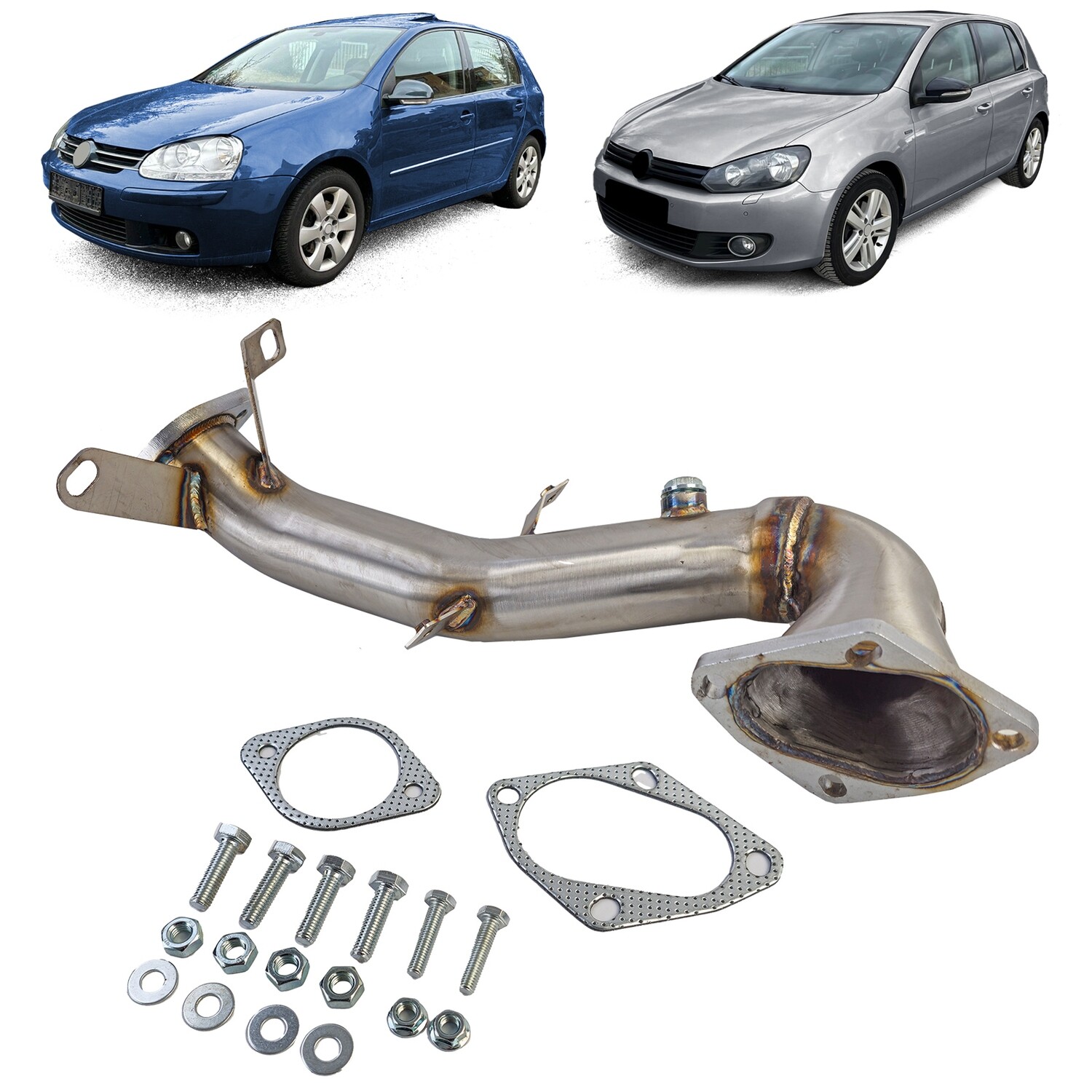 Downpipe / Tuyau de descente en inox pour VW Golf 5 V 6 VI 1.4 TSI
