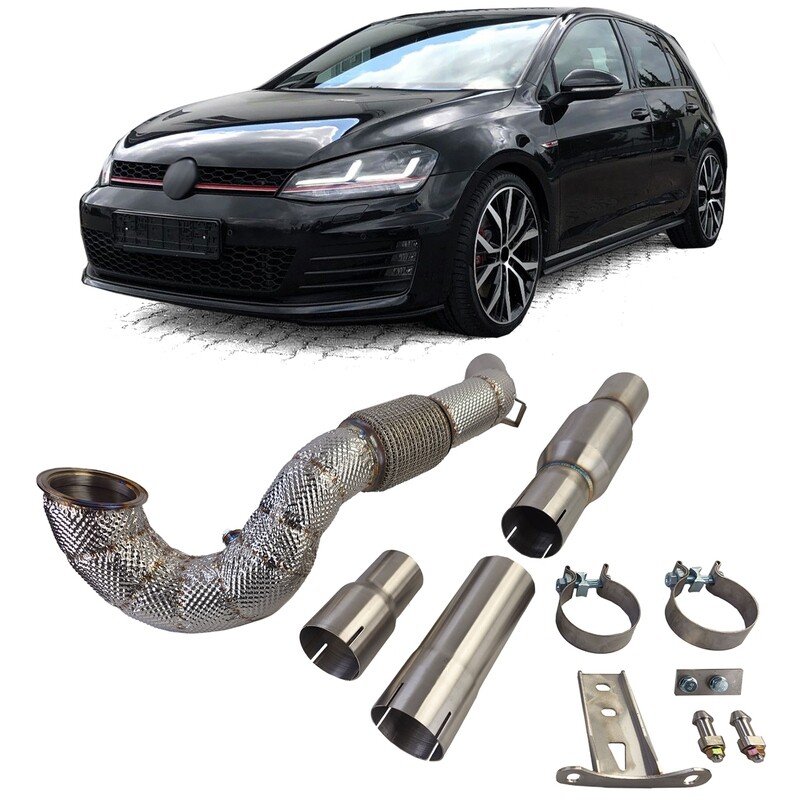 Downpipe avec catalyseur sport + protection thermique pour VW Golf 7 GTI 2013-2017