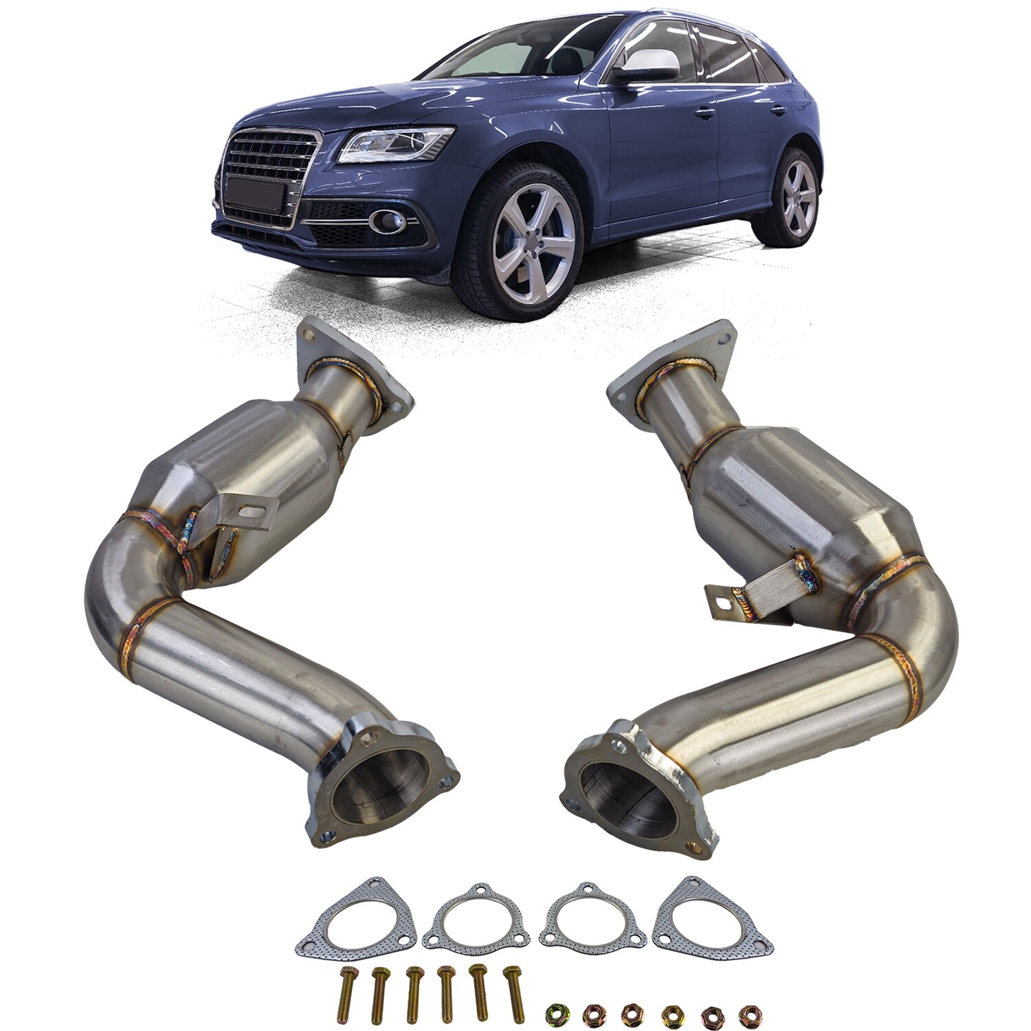 Downpipes avec catalyseur sport pour Audi 3.0 TFSI Q5 SQ5 8R 2012-2017