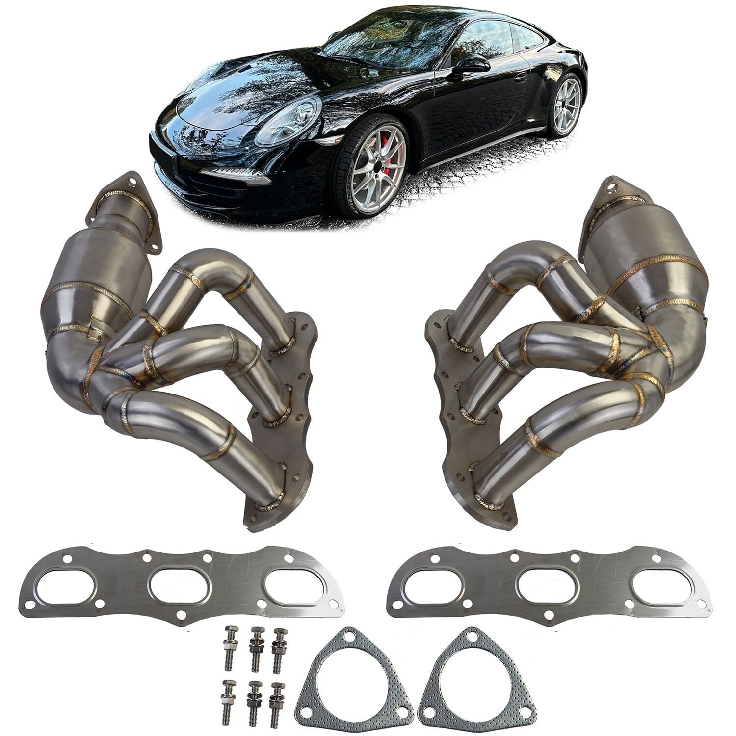 Collecteur avec cataliseur de 200 cellules pour Porsche 991.1 3.4L 3.8L 2012-2015