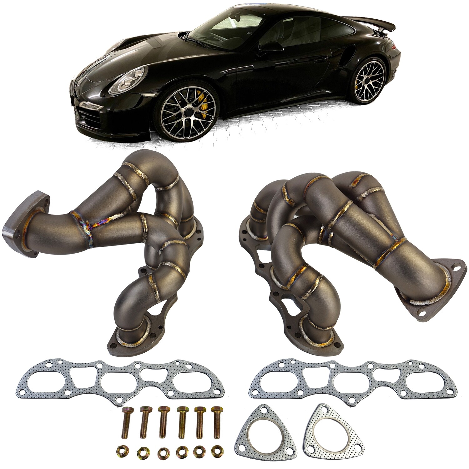 Collecteur en inox pour Porsche 911 - 991.2 Turbo + Turbo S 3.8L 2016-2020