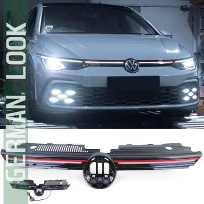 Calandre avec bande LED pour VW Golf 8 aussi GTI à partir de 2019