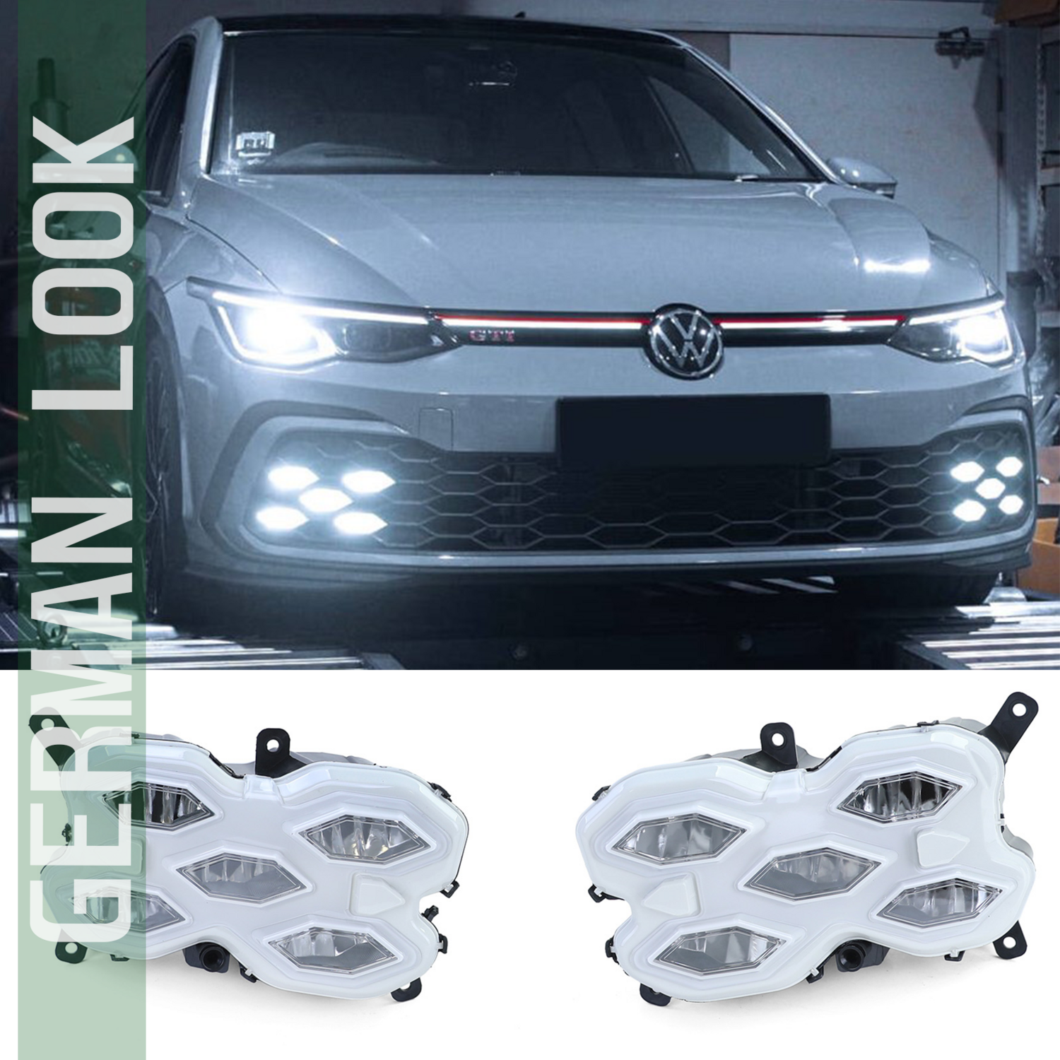 Antibrouillards LED pour pare-chocs VW Golf 8 GTI GTD GTE
