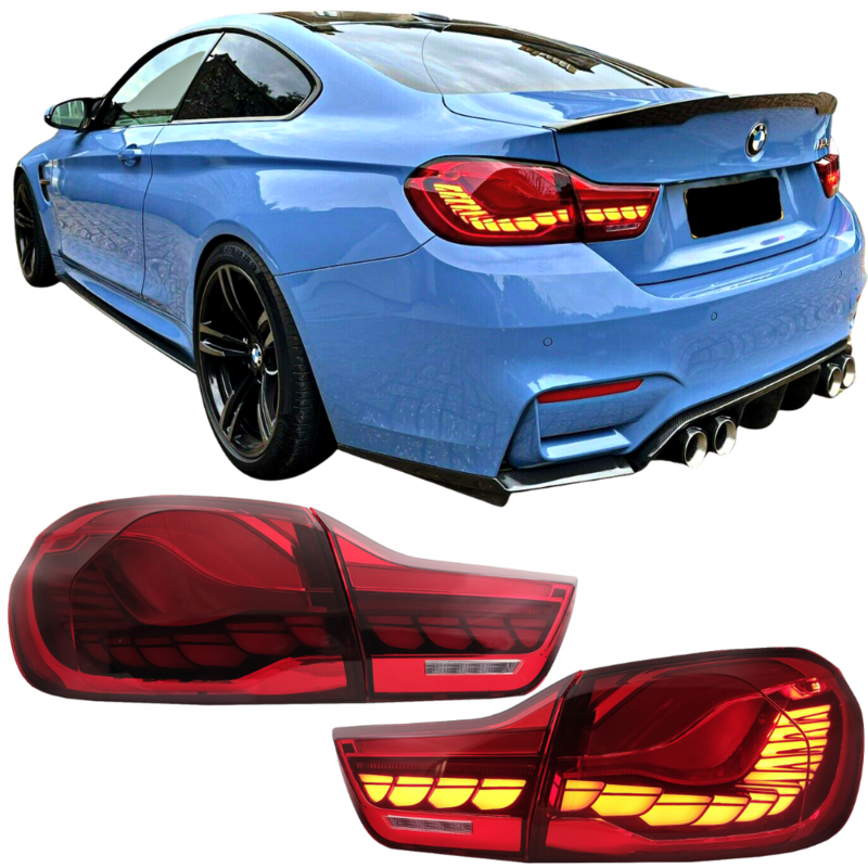 2 Feux arrière OLED 3D dynamiques BMW Série 4 F32 F33 F36 F82 F83 look M4 CS - 2011-2021