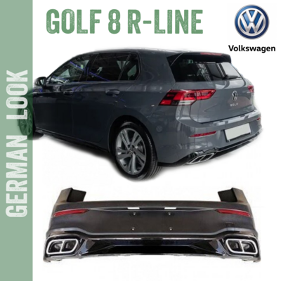 Pare-chocs arrière look R-Line pour VW Golf 8 2019-2022