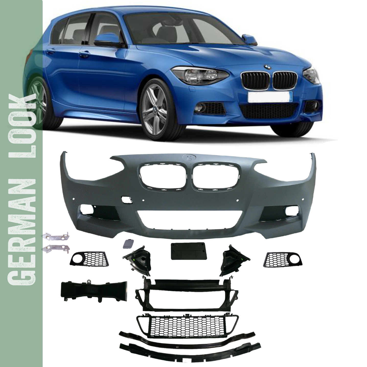 Pare-chocs avant BMW Série 1 F20 2011-2015 Pack M + Accessoires