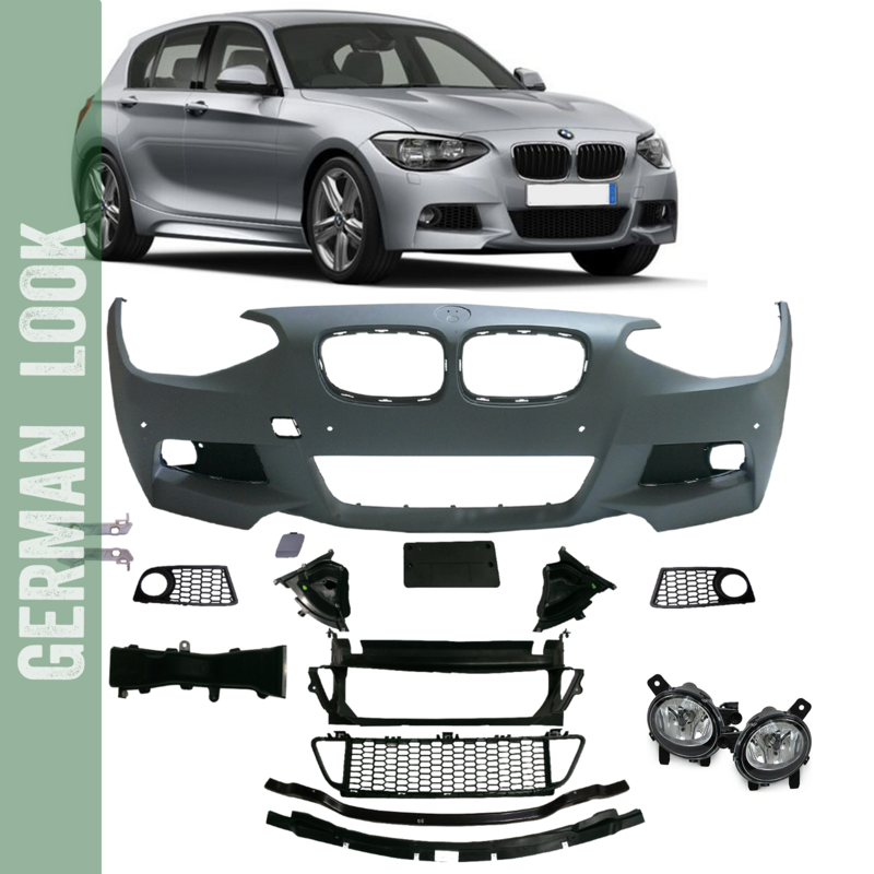 Pare-chocs avant BMW Série 1 F20 2011-2015 Pack M + Accessoires + Antibrouillards