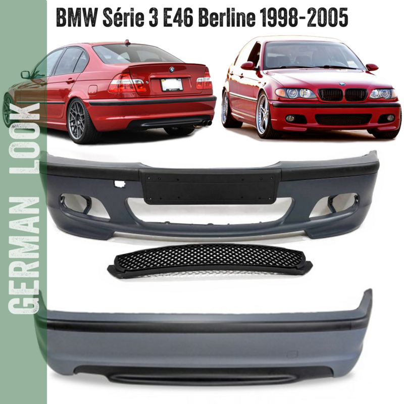 Pare-chocs pour BMW Série 3 E46 Berline 1998-2005 Pack M M2 Pare-chocs pour BMW Série 3 E46 Berline 1998-2005 Pack M M2