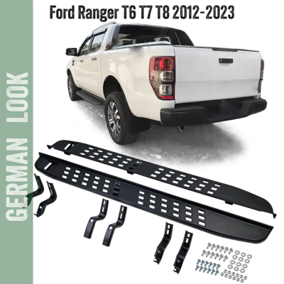 Marchepieds noir pour Ford Ranger T6 T7 T8 2012-2023