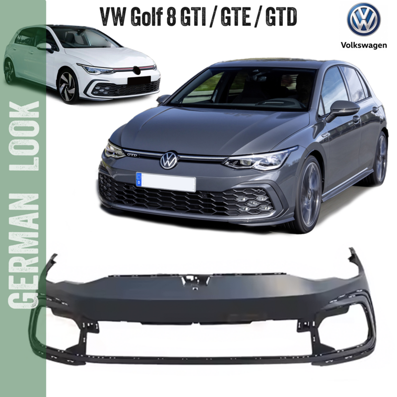 Pare-chocs avant GTD GTE GTI R R-line pour VW Golf 8 à partir de 2019