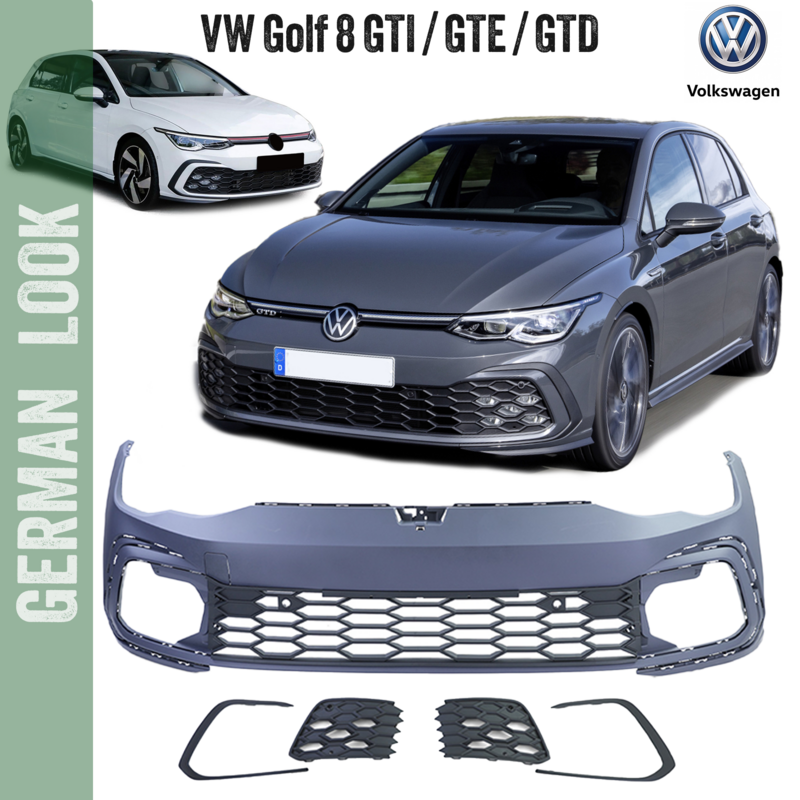 Pare-chocs avant GTD GTE GTI pour VW Golf 8 à partir de 2019