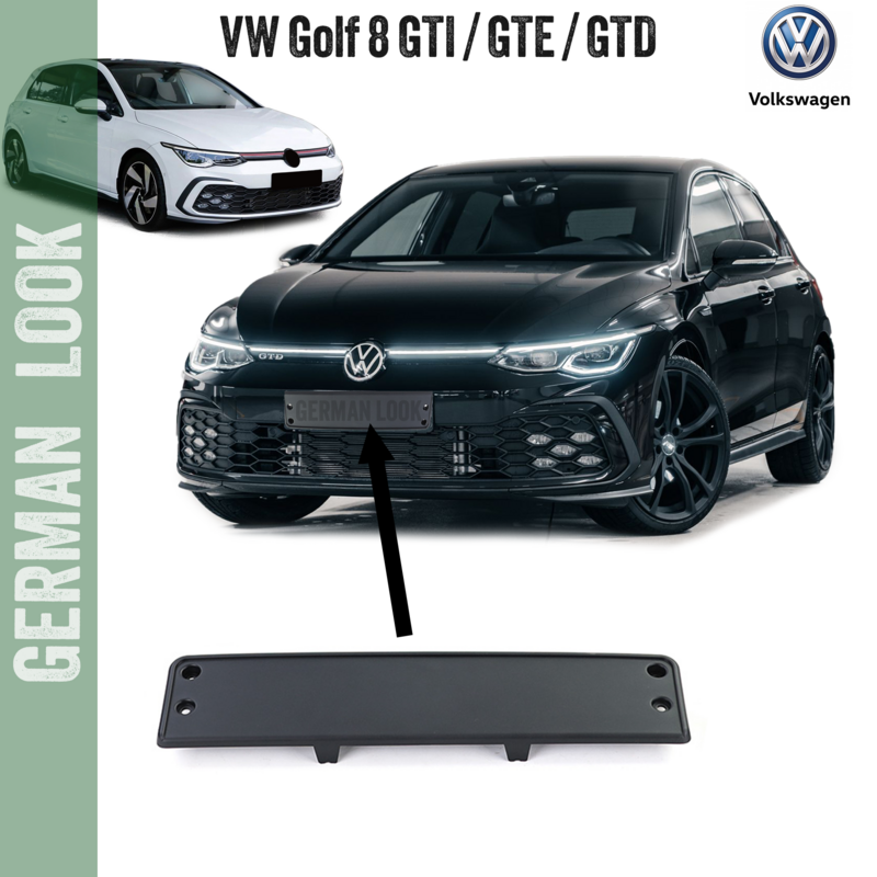 Support de plaque d'immatriculation pour pare-chocs  VW Golf 8