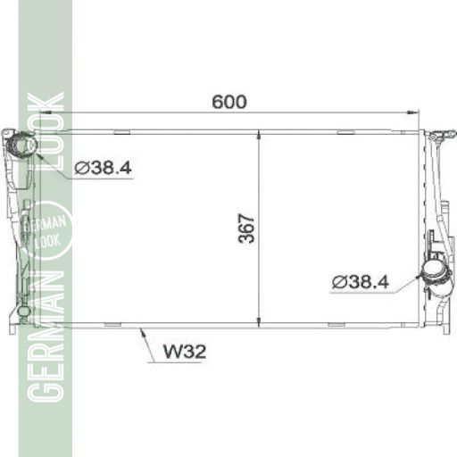 RADIATEUR REFROIDISSEMENT DU MOTEUR 600 X 345 X 30 - OEM : 7790297 = 17117788903