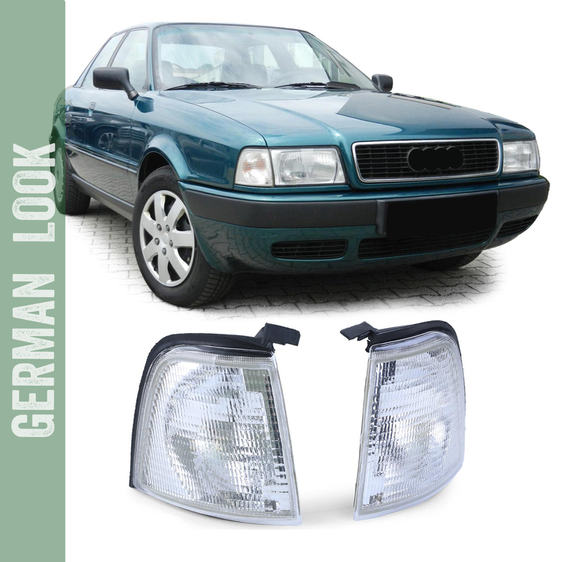 Paire de clignotants blancs gauche droite pour Audi 80 B3 + B4 berline 86-94