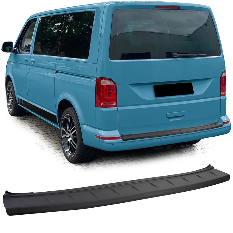 Pare-chocs de protection de seuil de chargement en ABS noir pour VW Bus T5 T6 avec hayon