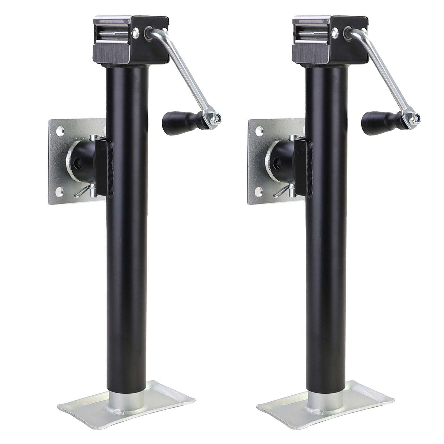 Support de rotation de remorque support de stationnement pied 570-950mm avec support 2300kg 2 pièces