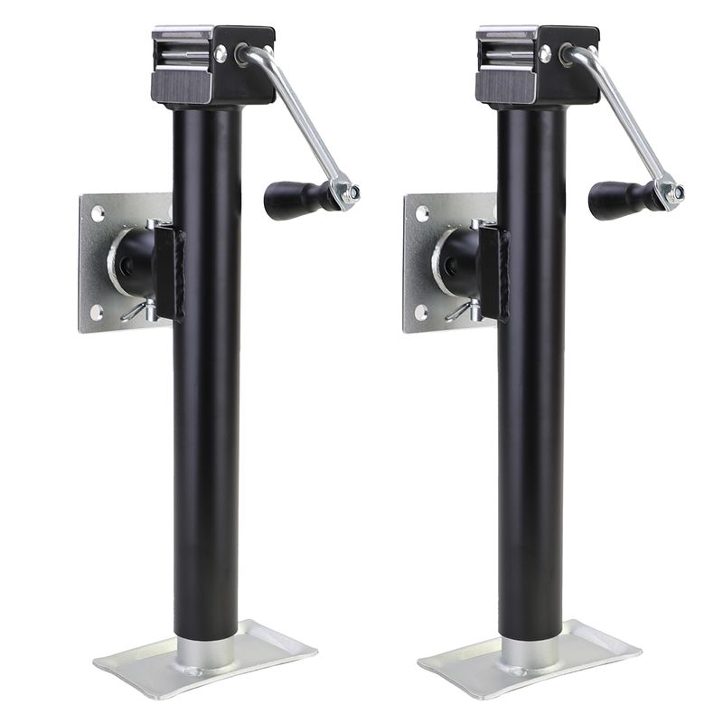 Support de rotation de remorque support de stationnement pied 570-950mm avec support 2300kg 2 pièces