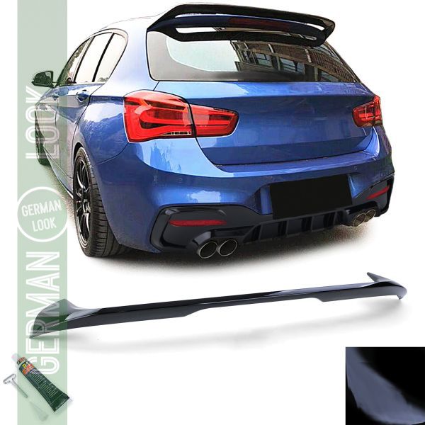 Becquet de toit arrière look sport noir brillant sur mesure pour BMW Série 1 F20 F21 à partir de 15