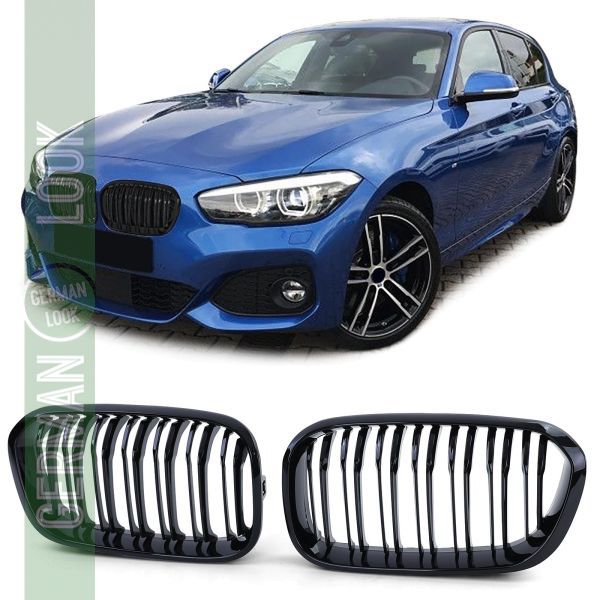 Calandre sport double barre performance brillant sur mesure pour BMW Série 1 F20 F21 15-19