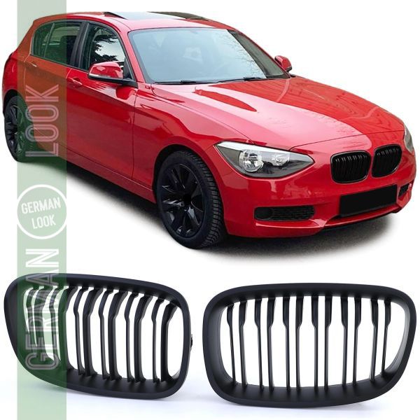 Calandre sport double barre performance mate sur mesure pour BMW Série 1 F20 F21 10-14