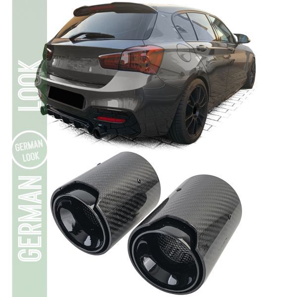 2x sorties d'échappement en carbone pour BMW série 1 F20 F21 M135i M140i