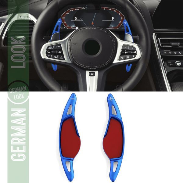 Extension de palette de changement de vitesse en aluminium bleu pour BMW M2 F87 M3 F80 M5 F90 M8 F91 F92