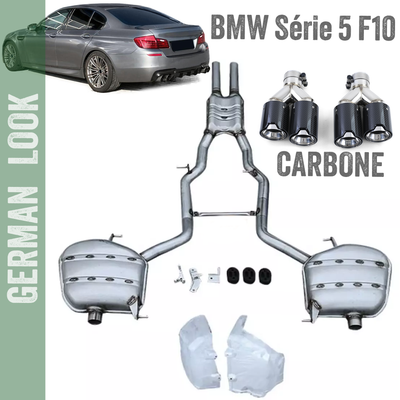 Échappement / Silencieux pour BMW 5 F10 Berline 2010-2017 + embouts carbone - Look M5
