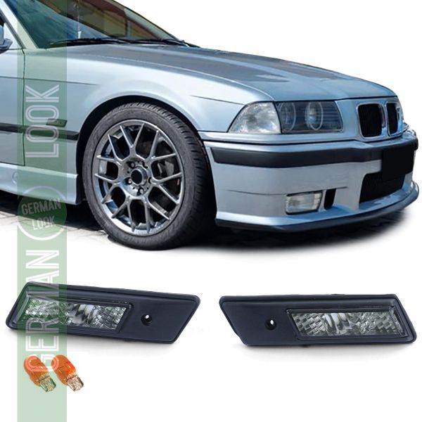Clignotants latéraux Noir Fumée pour BMW Série 3 E36 pré-lifting 90-96 E34 88-95