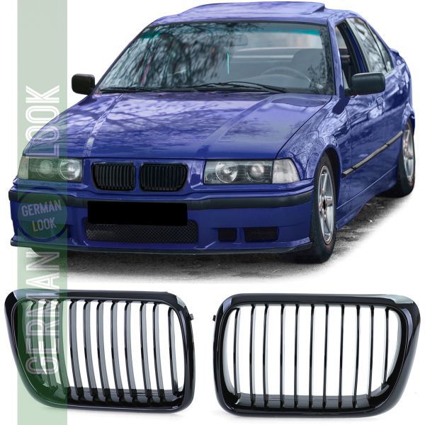 Calandre sport performance noir brillant sur mesure pour BMW Série 3 E36 96-99