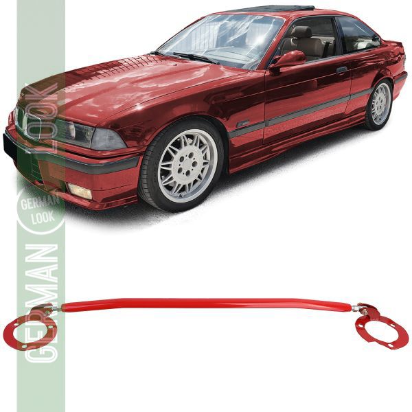 Barre anti-rapprochement en aluminium rouge avant pour BMW E36 6 cyl 320i 323i 325i 328i 92-99