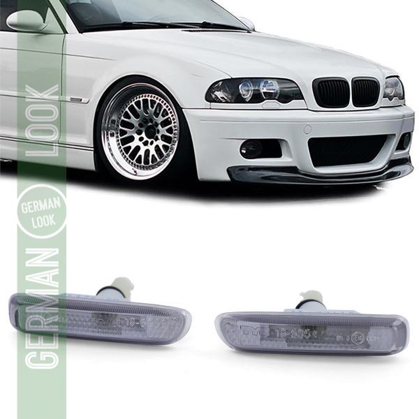 Clignotants latéraux noir fumé sur mesure pour BMW Série 3 E46 pré-lifting