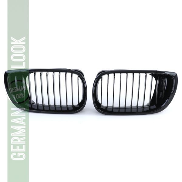 Calandre Sport Noire Pour BMW E46 Berline/Touring 2001-2005 - Grille Brillante, 2 Pièces - Neuf