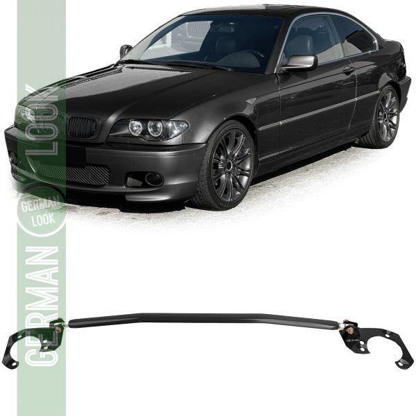 Barre anti-rapprochement en aluminium noir réglable pour BMW E46 6 cyl 320i 323i 325i 328i 330i