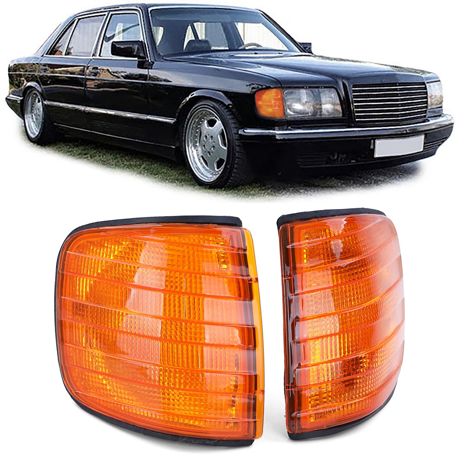 Paire de clignotants pour Mercedes Classe C126 1981 - 1991
