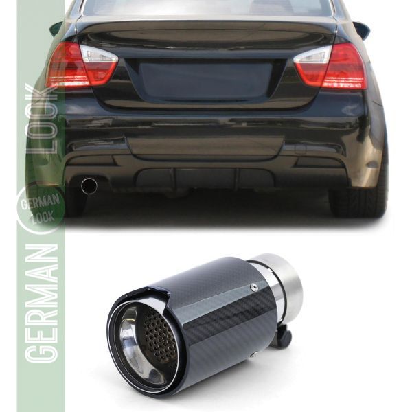 Pot d'échappement sport carbone noir sur mesure pour BMW Série 3 E90 E91 E92 E93