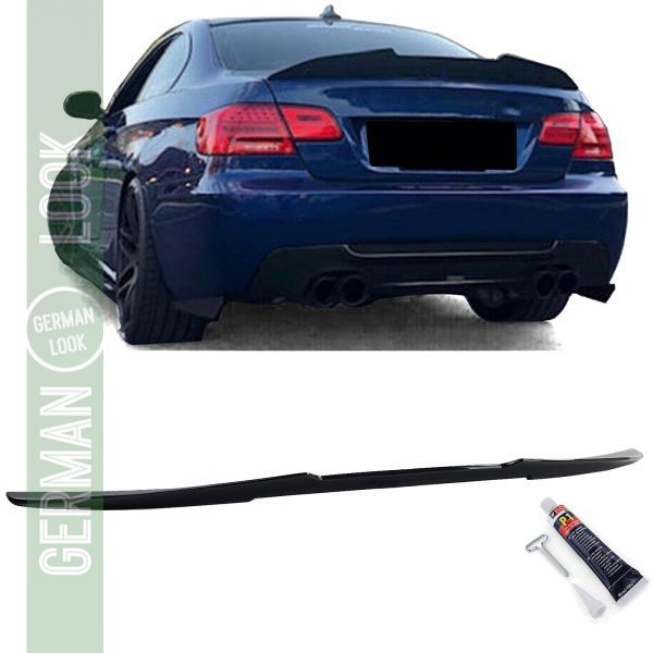 Becquet arrière Ducktail noir brillant sur mesure pour BMW Série 3 E92 Coupé 06-13