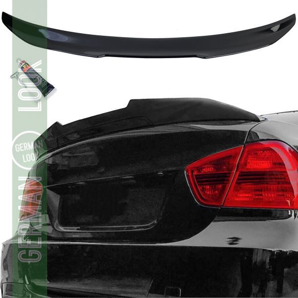 Becquet arrière ducktail noir brillant sur mesure pour BMW Série 3 E90 05-13 Berline