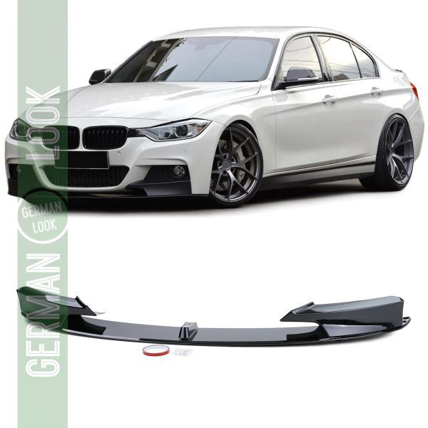 Lèvre de spoiler avant pare-chocs performance look brillant sur mesure pour BMW F30 F31