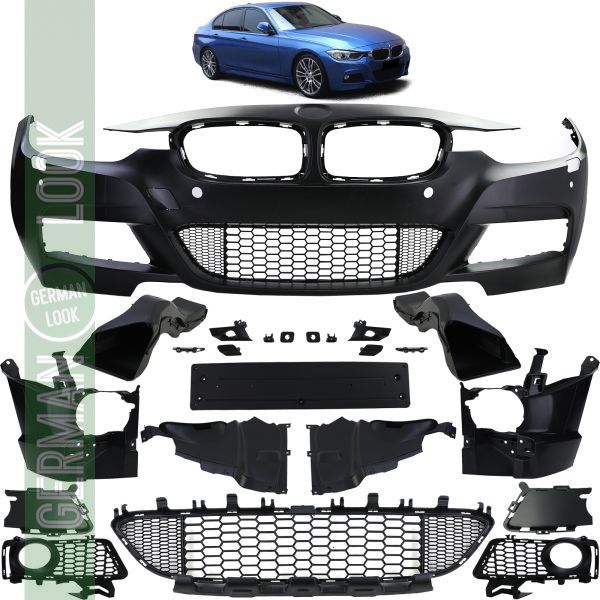 Pare-chocs avant sport 2 complet avec accessoires sur mesure pour BMW Série 3 F30 F31 11-19