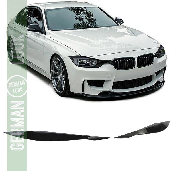 Couvre-phares Evil Eye noir brillant sur mesure pour BMW Série 3 F30 F31 11-19