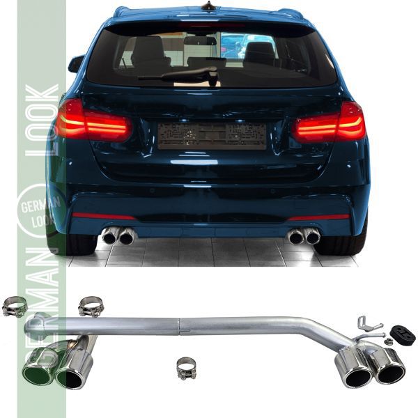 Tuyau d'échappement duplex 4 tuyaux, conversion pour BMW F30 F31 320 325 328 330